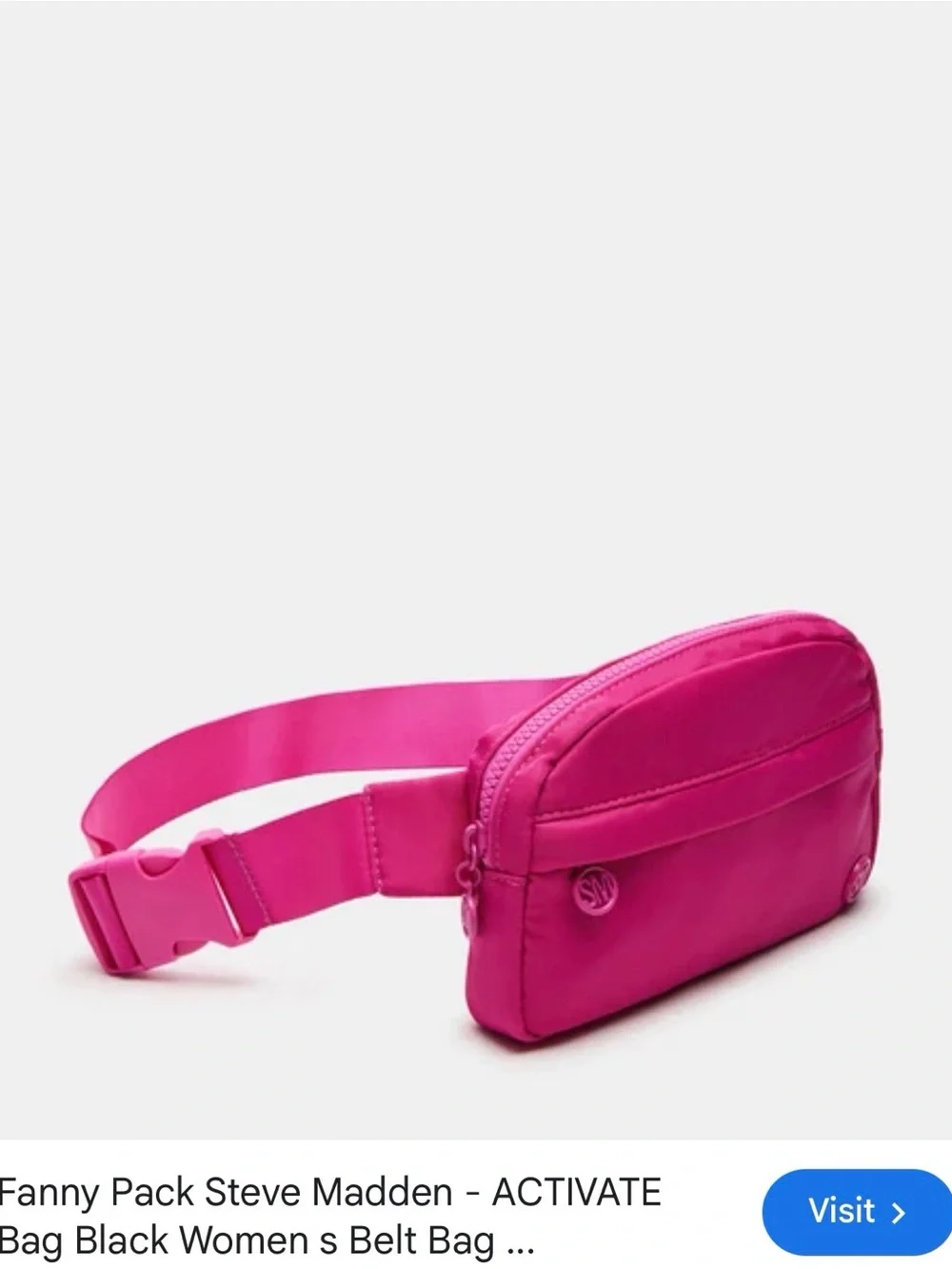 Steve Madden Hot Pink Crossbody Belt Bag BarbieCore